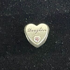 Pandora Daughter Heart Charm 791726PCZ Love Heart Pink Stone 925 Sterling